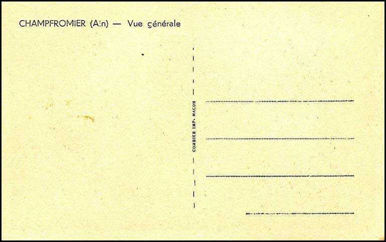 Champfromier CP n° 0074