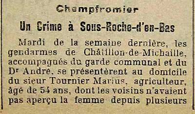 Crime &agrave; Sous-Roche