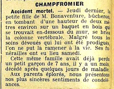 Enfant tomb&eacute;e d'un mur