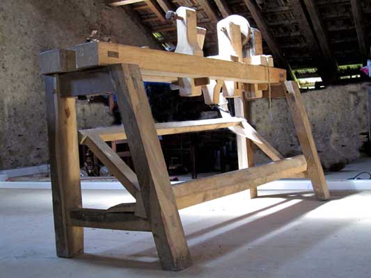 Tour &agrave; bois &agrave; marchepied