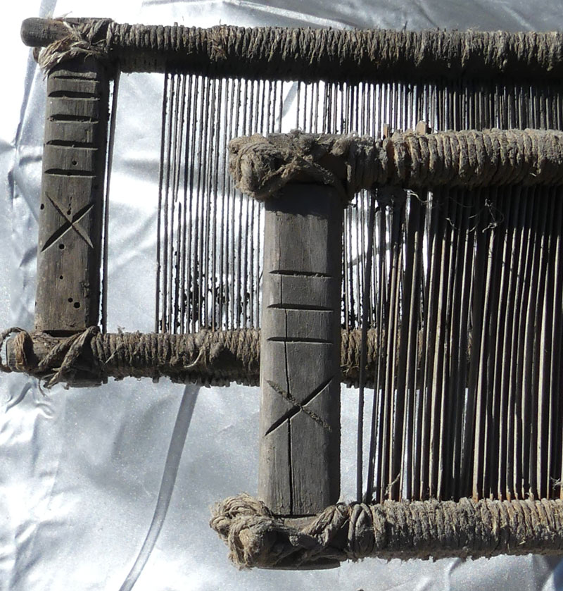 peigne artisanal de métier à tisser