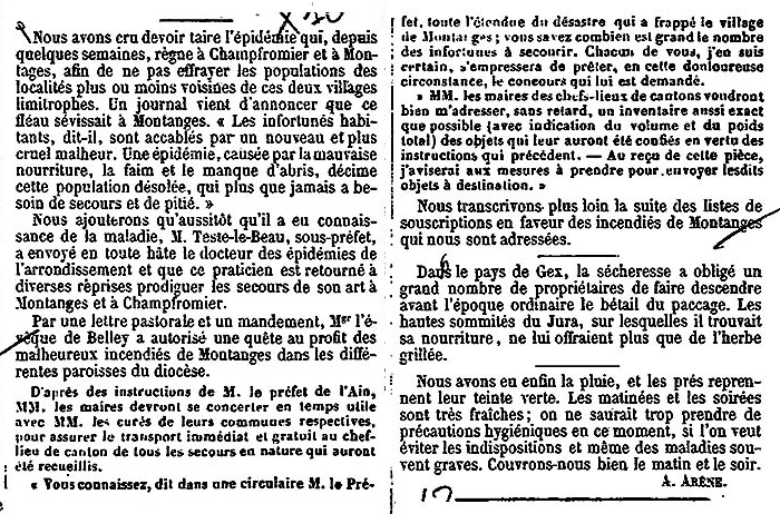 Epid&eacute;mie Champfromier