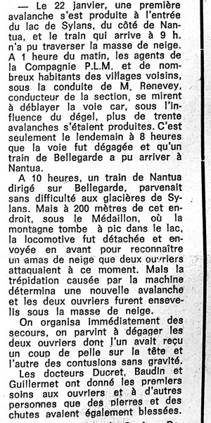 avalanches &agrave; Sylans